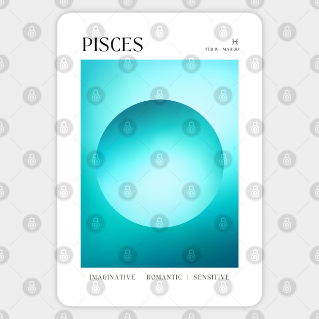 Pisces Zodiac Astrology Sign Aura Sticker by mystikwhale